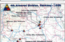 1958 Map of 4th Armored Division Locations in Germany