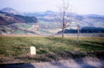 German countryside just beyond the peremeter fence