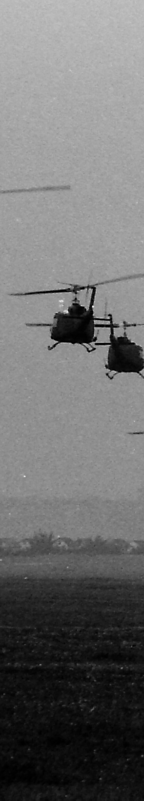 Choppers landing at the Cooke Barracks Flugplatz