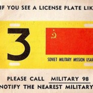 License Plate form the Soviet Military Mission