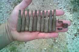 Nazi bullets found by WWII foxhole
